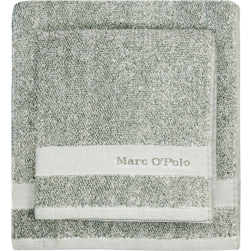 MARC O'POLO HOME Badetuch Home Melange mit Logostickerei grün 1x 70x140 cm