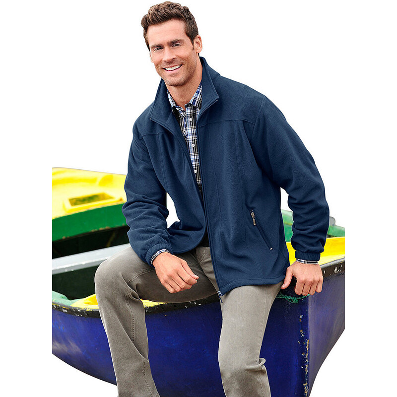 HAJO Fleece-Jacke in Stay fresh Qualität blau 44/46,48/50,52/54,56/58,60/62
