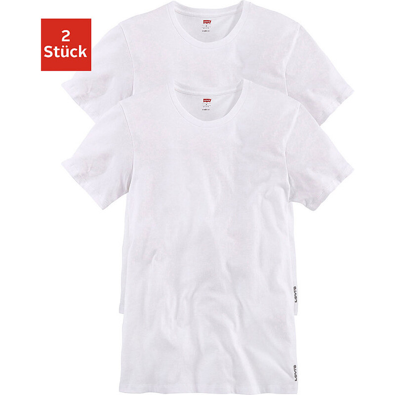 LEVI'S® T-Shirt Rundhals (2 Stück) schönes Basic-Shirt weiß L,M,S,XL