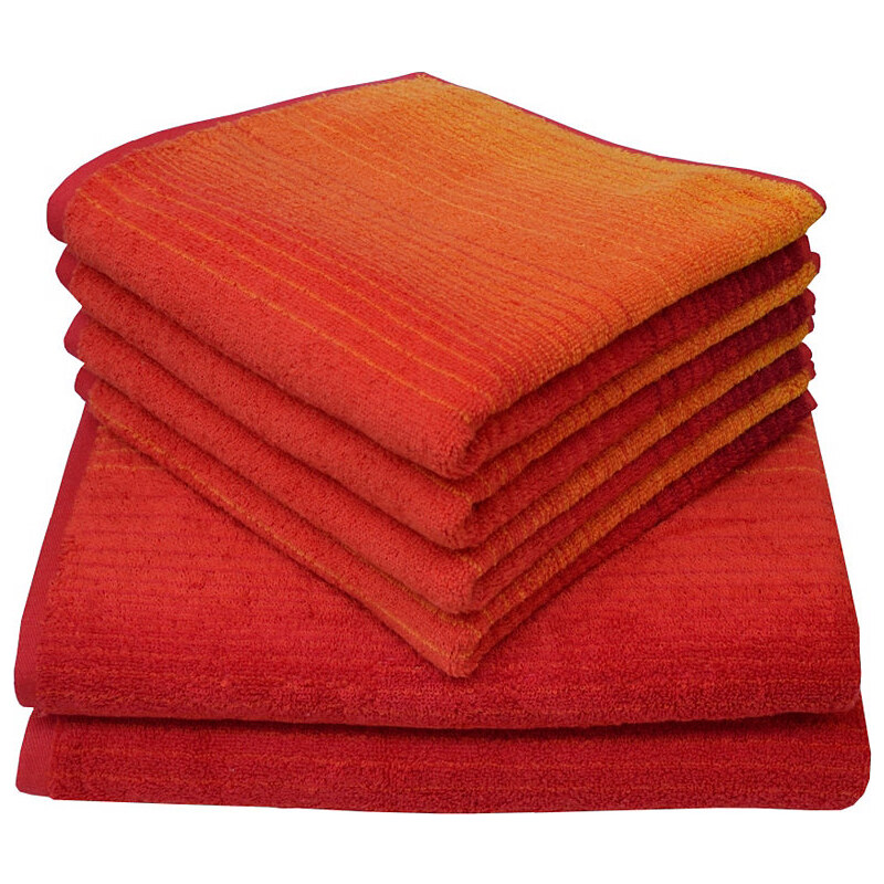 Handtuch Set Colori mit Farbverlauf Dyckhoff rot