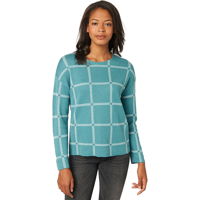 Damen Pullover Jacquard-Sweater mit Muster Tom Tailor blau M,S,XL,XS,XXL,XXXL