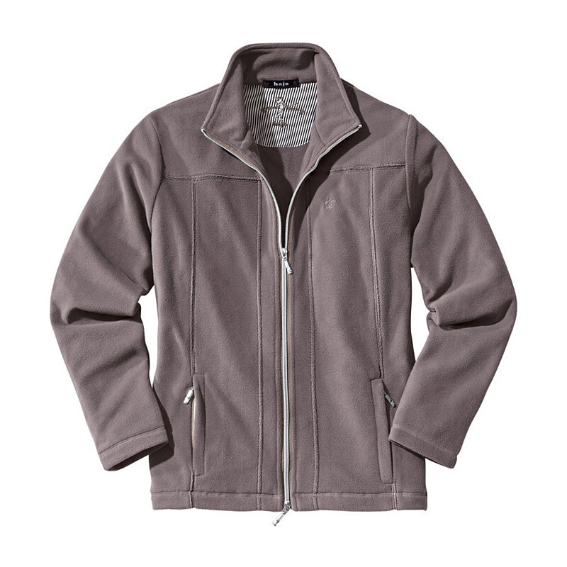 Fleece-Jacke aus bewährtem Micro-Klima-Fleece HAJO braun 36,38,40,42,44,46,48,50,52,54