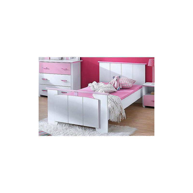 PARISOT Bett Biotiful Breite 103 cm weiß-rosa