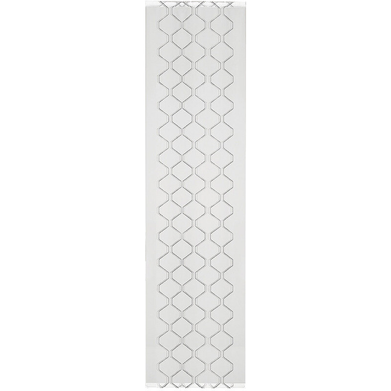 Schiebegardine Lucetta mit Klettband (1 Stück mit Zubehör) HAPPY HOME grau H/B: 245/60 cm