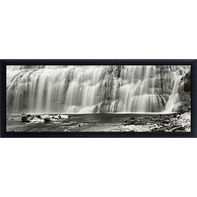 PREMIUM PICTURE Schattenfugenbild Wasserfälle 95/33 cm weiß