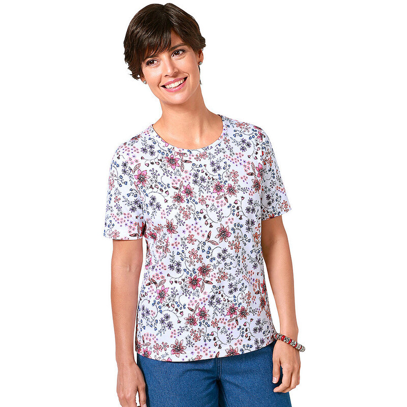 Damen Classic Basics Shirt mit paspeliertem Rundhals-Ausschnitt CLASSIC BASICS orange 38,40,42,44,46,48,50,52,54