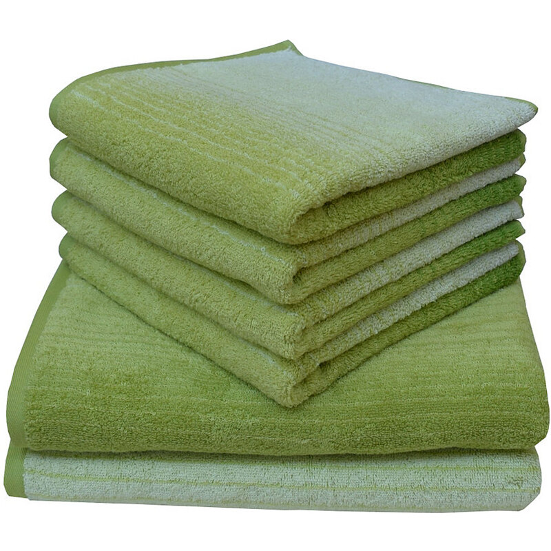 Dyckhoff Handtuch Set Colori mit Farbverlauf grün