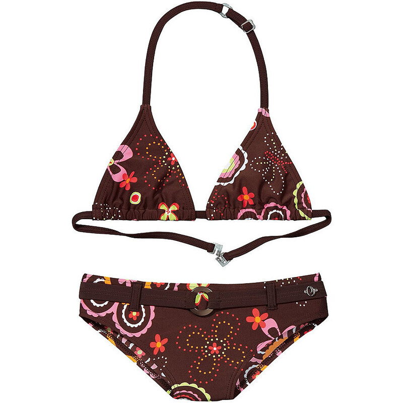 RED LABEL Beachwear Triangel-Bikini mit schönem Sommerprint S.OLIVER RED LABEL braun 128,140,152,164,176