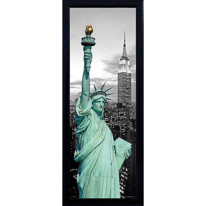 Schattenfugenbild Freiheitsstatue/New York 30/90 cm PREMIUM PICTURE schwarz