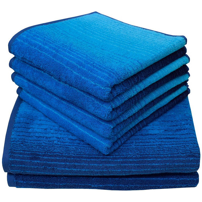 Dyckhoff Handtuch Set Colori mit Farbverlauf blau