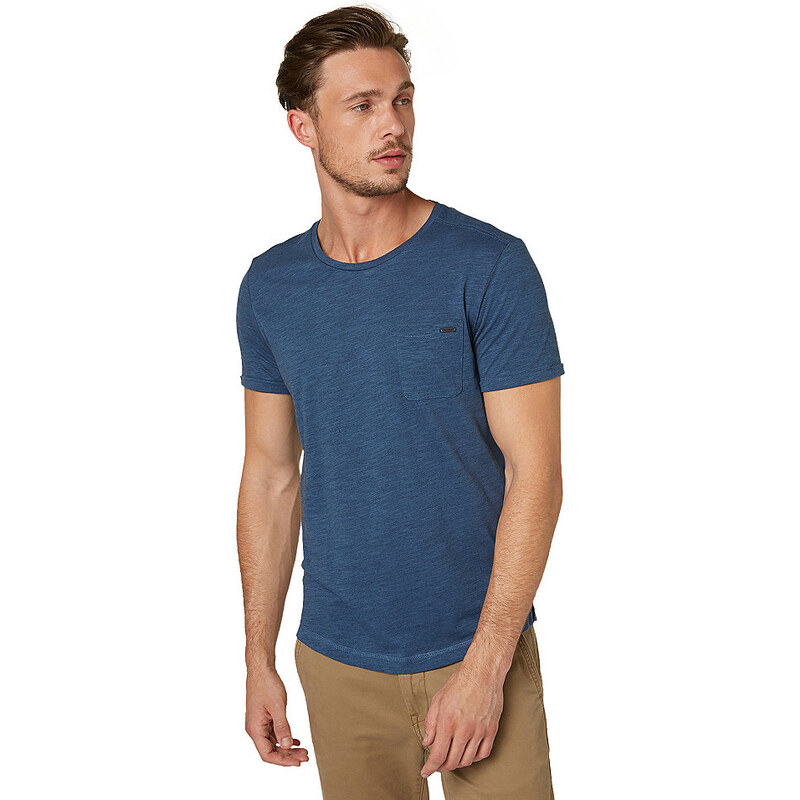 Tom Tailor T-Shirt T-Shirt mit Brusttasche blau XXL