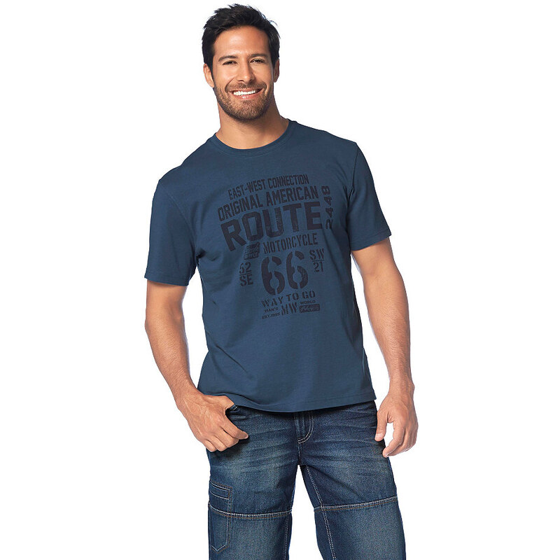 MAN'S WORLD Man s World T-Shirt blau 4XL (68/70),5XL (72/74),L (52/54),M (48/50),XL (56/58),XXL (60/62),XXXL (64/66)