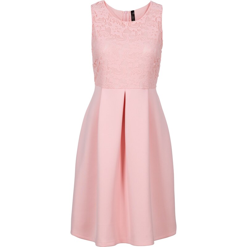 BODYFLIRT boutique Kleid in Scubaoptik ohne Ärmel in rosa von bonprix