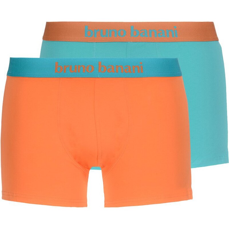 Bruno Banani 2-Pack Boxershorts 'Flowing', orange/türkis