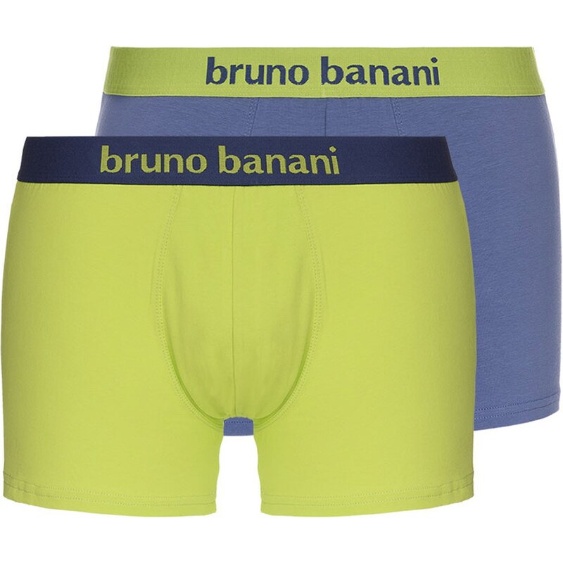 Bruno Banani 2-Pack Boxershorts 'Flowing', steingrau/lime