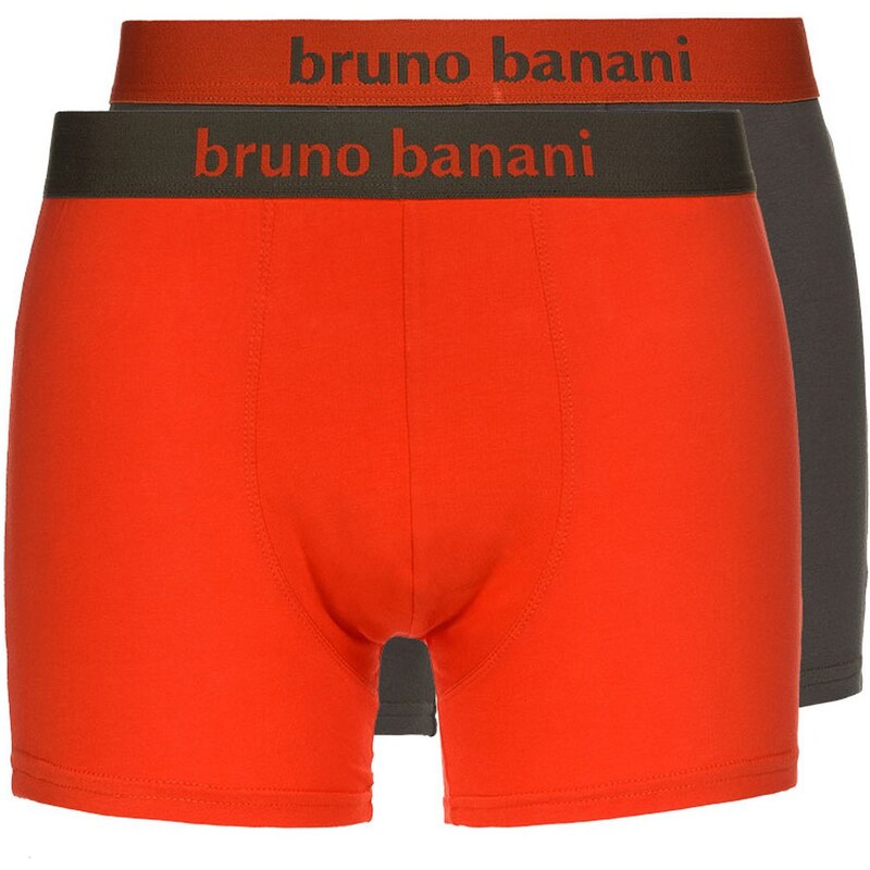 Bruno Banani 2-Pack Boxershorts 'Flowing', orange/oliv