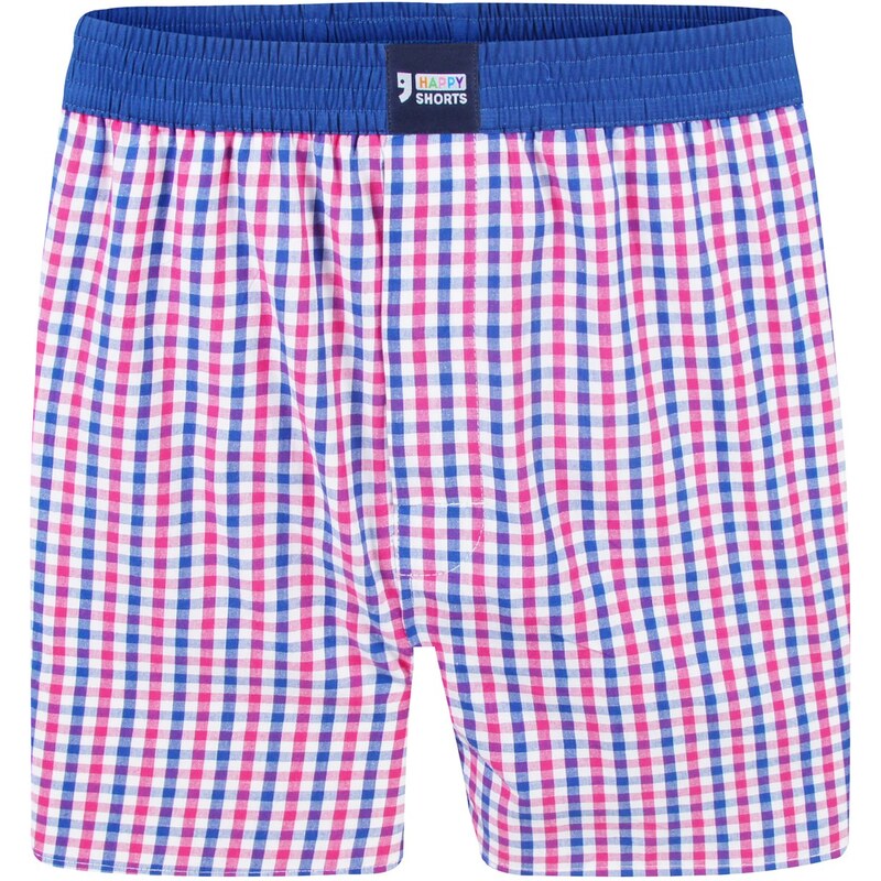 Happy Shorts Boxershorts 'Karos', blau/pink