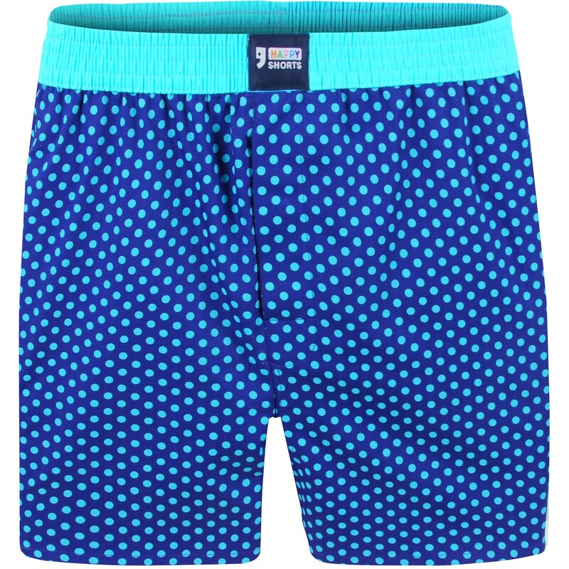 Happy Shorts Boxershorts 'Punkte', blau/türkis