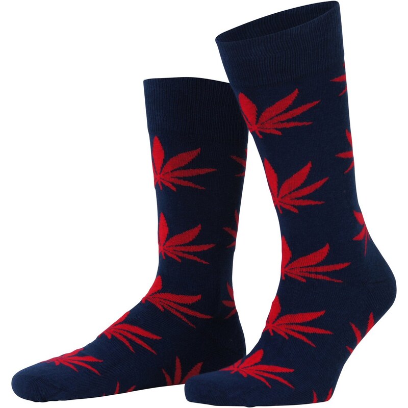 Hot Soccs Socke 'Cannabis', blau/rot