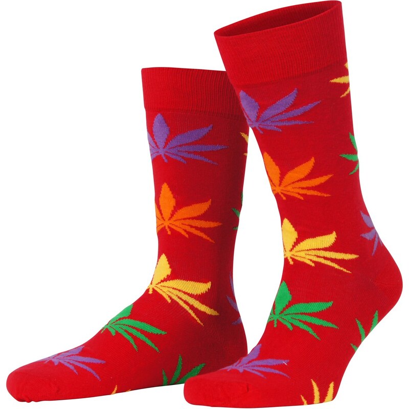 Hot Soccs Socke 'Cannabis', rot