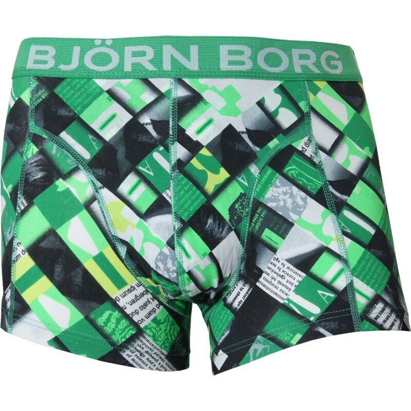 Björn Borg Boxershorts 'Paper Check', grün