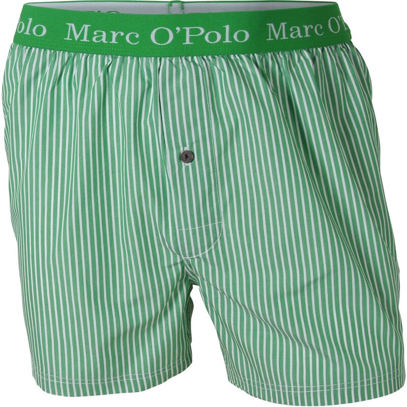 Marc O'Polo Boxershorts 'Streifen', weiß/grün