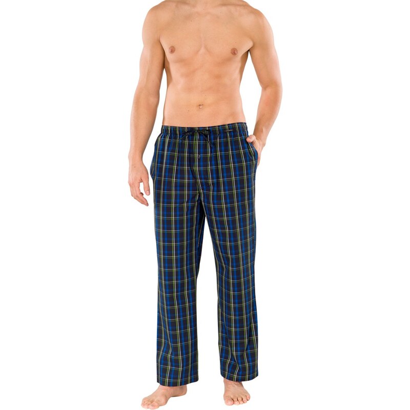 Schiesser Pyjama-Hose 'Karos', dunkelblau