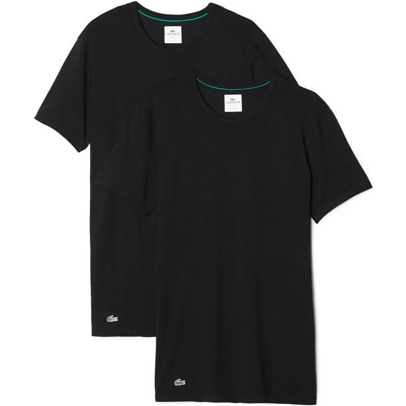 Lacoste 2-Pack T-Shirts 'Cotton Stretch', Rundhals (Schwarz)