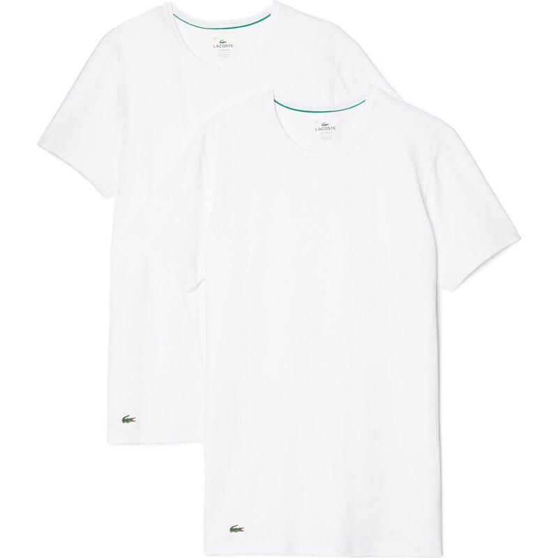 Lacoste 2-Pack T-Shirts 'Cotton Stretch', Rundhals (Weiß)
