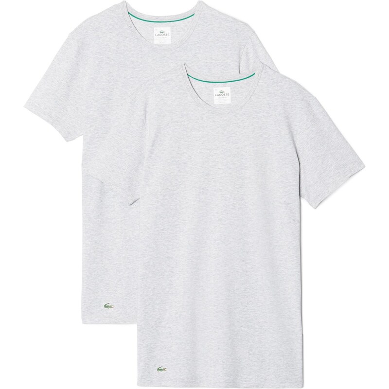Lacoste 2-Pack T-Shirts 'Cotton Stretch' Rundhals (Grau)