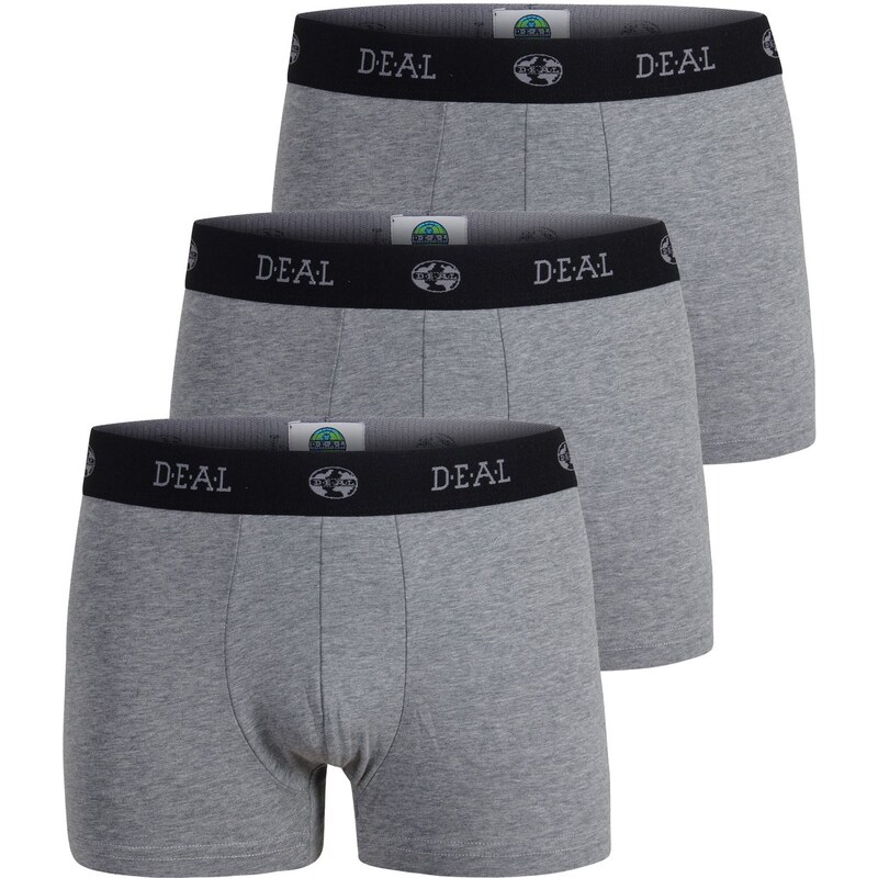 DEAL 3-Pack Retro-Pants 'Uni', grau melange