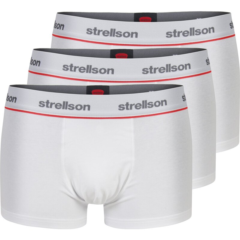 Strellson 3-Pack Retroshorts 'Uni', weiß