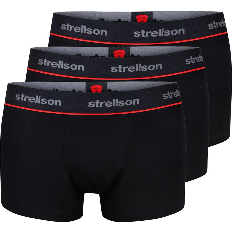 Strellson 3-Pack Retroshorts 'Uni', schwarz