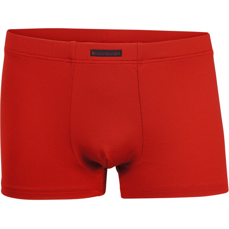 Bruno Banani Mikrofaser Hip-Shorts 'District', rot/schwarz