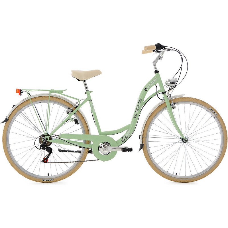 KS CYCLING Damen-Cityrad 28 Zoll mintgrün Shimano 6 Gang-Kettenschaltung Casino grün RH 48 cm