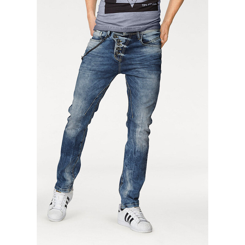 Cipo & Baxx Slim-fit-Jeans (Set mit Hosenkette) blau 30,31,32,33,34,36,38
