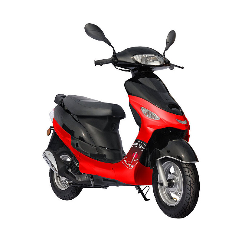 Motorroller inkl. Spiegel Eco Fox 50 ccm 45 km/h oder NOVA MOTORS rot Motorroller »Eco Fox« 45 km/h