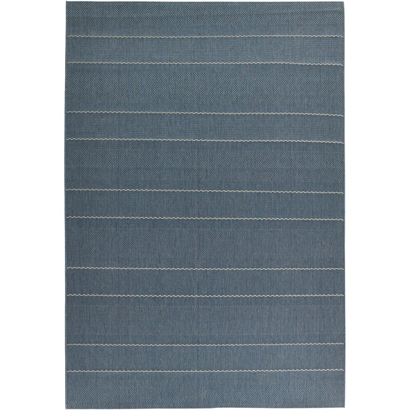 In- und Outdoor Teppich mit dezenten Streifen blau bonprix