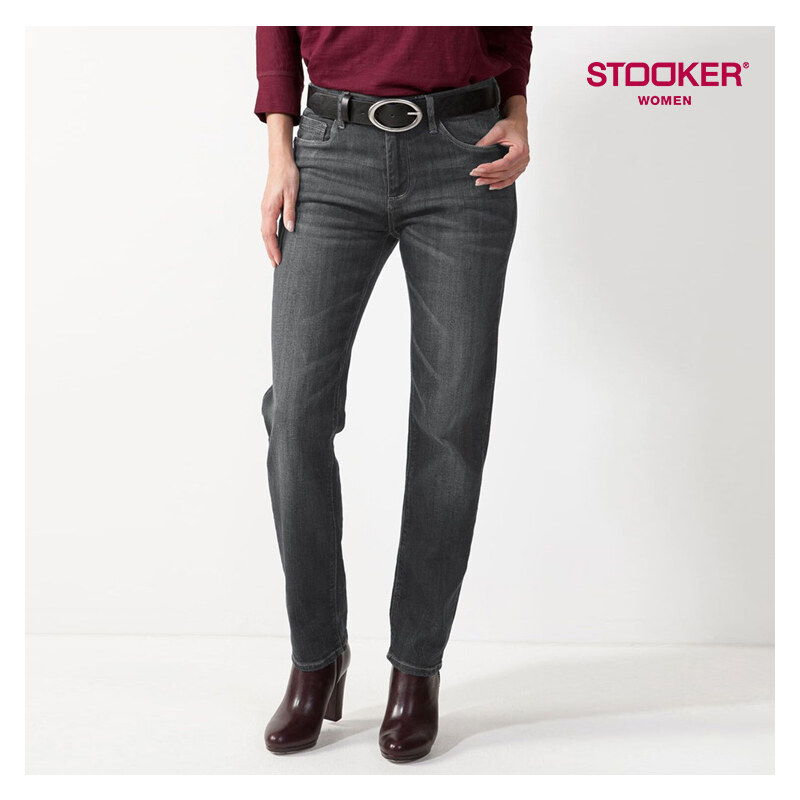 Stooker_Women Stooker Slim Fit Stretch-Jeans Zermatt Heavy-Grey - Grau - W38-L30
