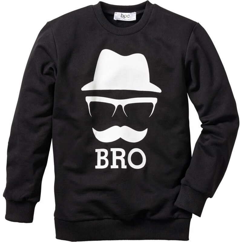 bpc bonprix collection Sweatshirt mit Druck langarm in schwarz für Jungen von bonprix
