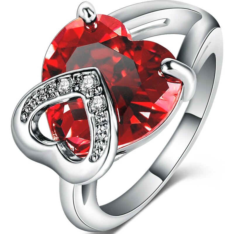 IZMAEL Ring Red Heart - Silber/55mm KP1423