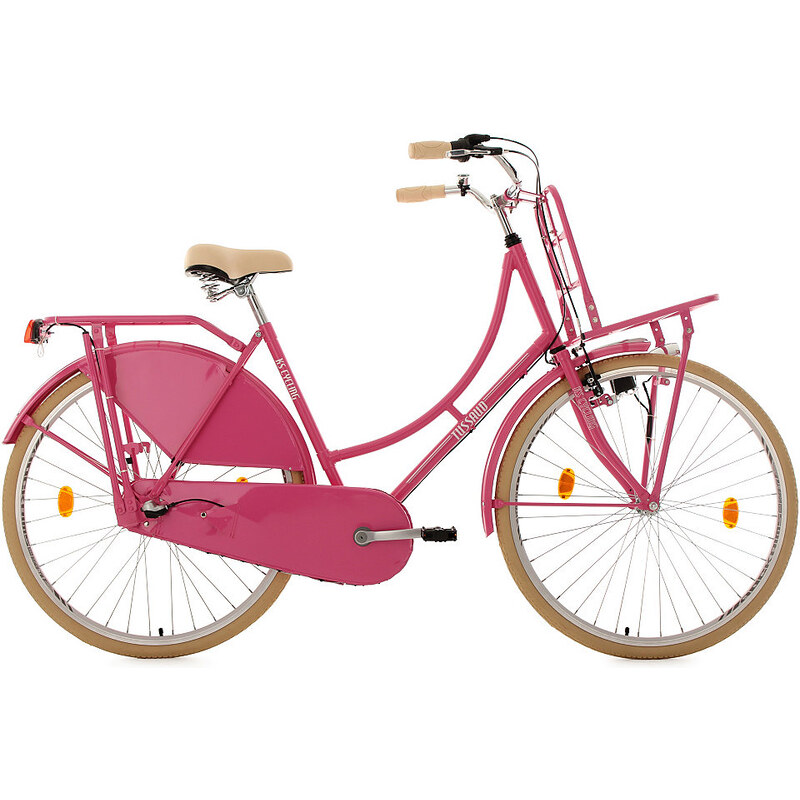 KS CYCLING Hollandrad mit Lastenträger 28 Zoll pink 3-Gang-Shimano-Nexus-Schaltung Tussaud pink RH = 54 cm