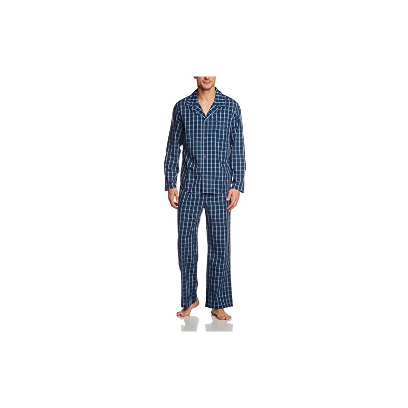 Seidensticker Herren Zweiteiliger Schlafanzug Pyjama lang