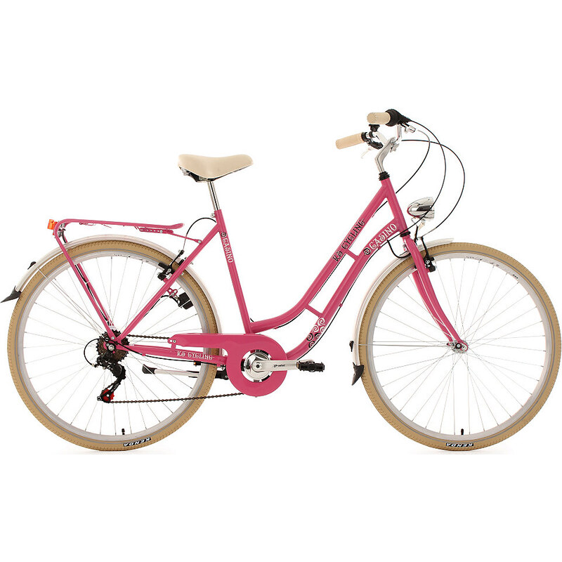 Damen-Cityrad 28 Zoll pink 6 Gang Shimano Tourney Casino KS CYCLING pink RH 54 cm