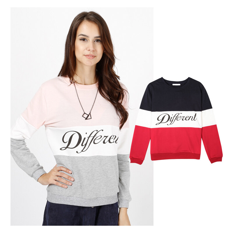 Lesara Sweater mit Different-Print - Rosa - M
