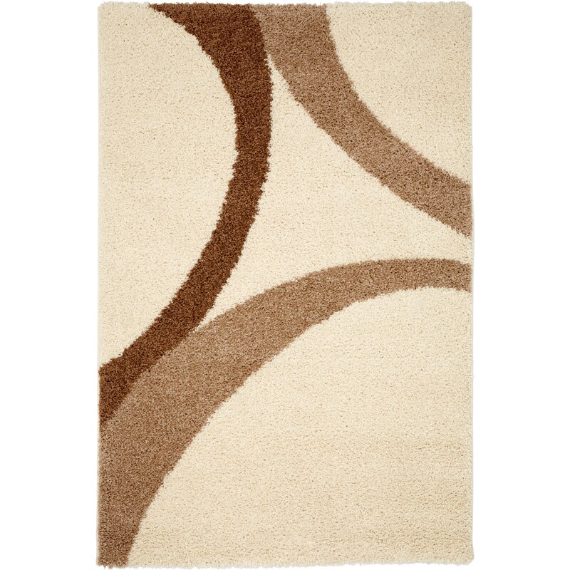 Hochflor Teppich mit modernem Muster beige bonprix