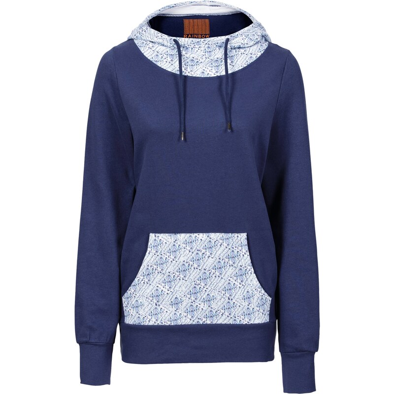 RAINBOW Sweatshirt langarm in blau (Rundhals) für Damen von bonprix