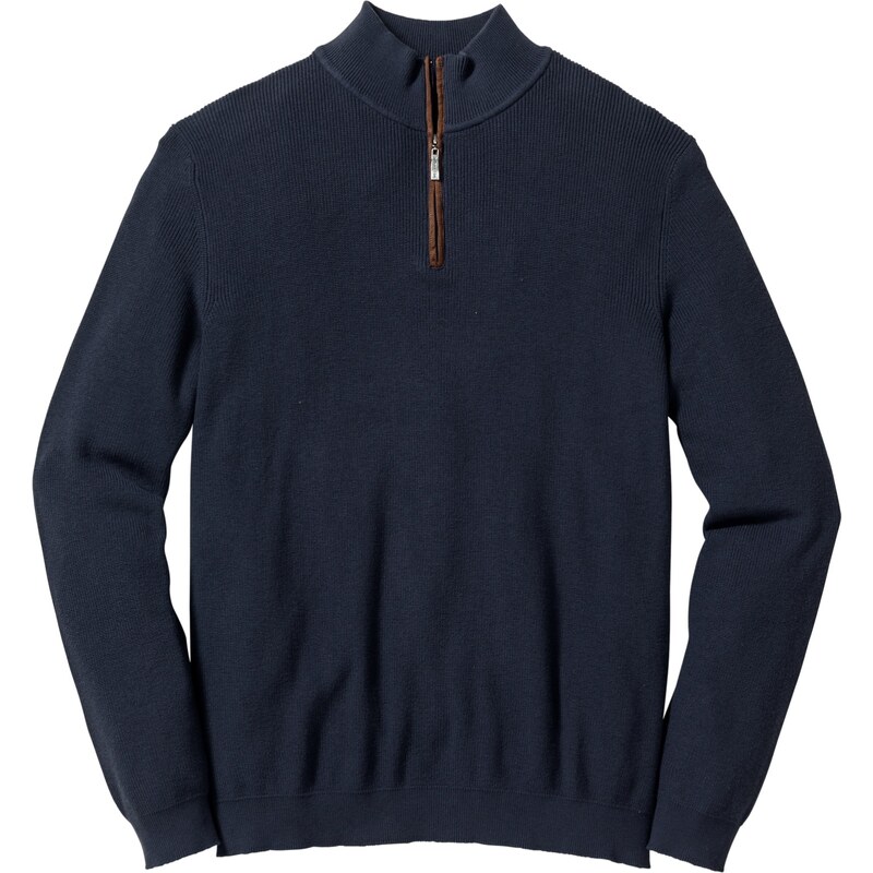 bpc selection Troyer-Pullover Regular Fit langarm in blau für Herren von bonprix