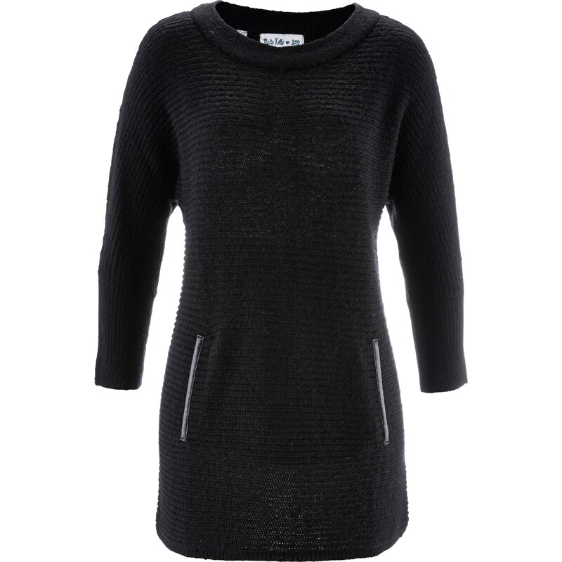 bpc bonprix collection Struktur-Pullover mit 3/4-Ärmeln - designt von Maite Kelly 3/4 Arm in schwarz für Damen von bonprix