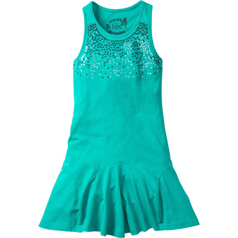 bpc bonprix collection Kleid mit Pailletten ohne Ärmel in grün von bonprix